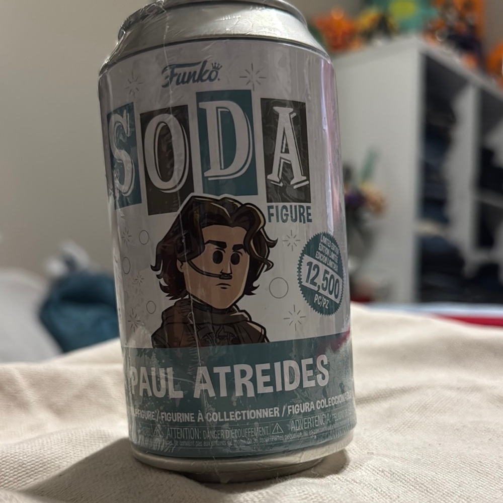 Funko Soda Figure Can featuring Paul Atreides. Limited edition collectible.